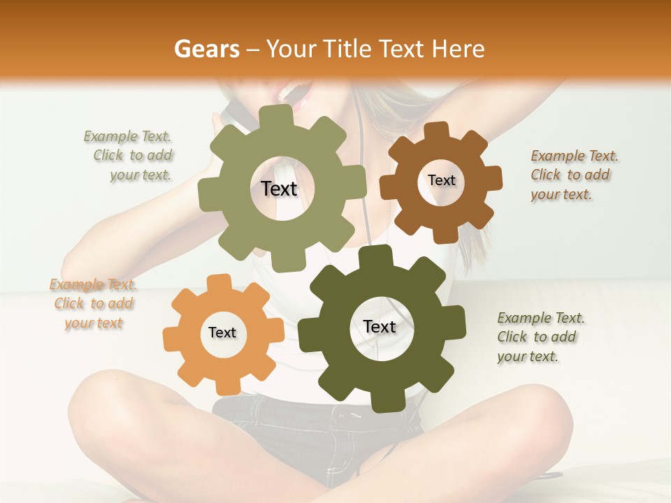 Young Enjoy Happy PowerPoint Template