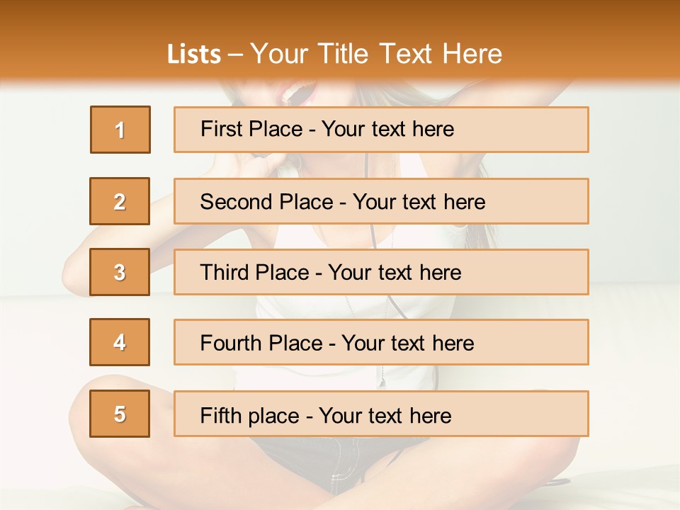 Young Enjoy Happy PowerPoint Template