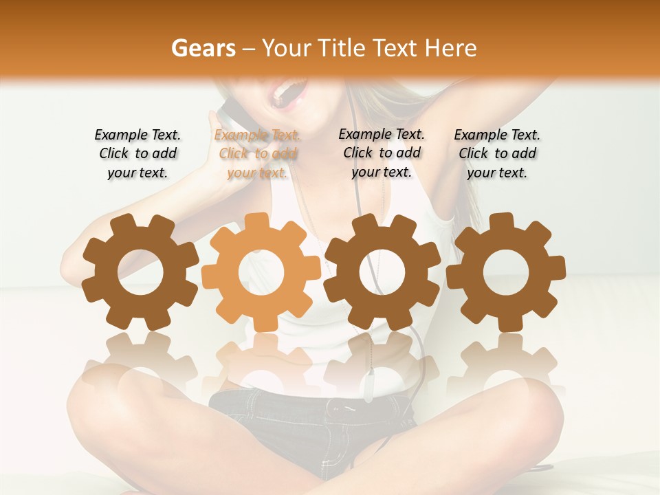 Young Enjoy Happy PowerPoint Template