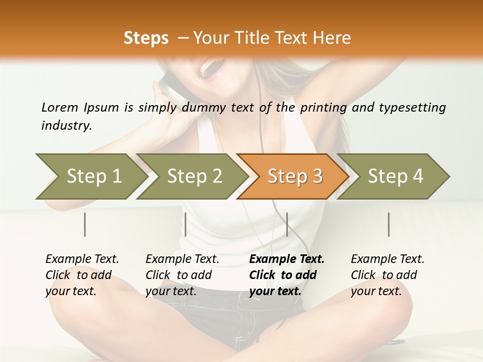 Young Enjoy Happy PowerPoint Template