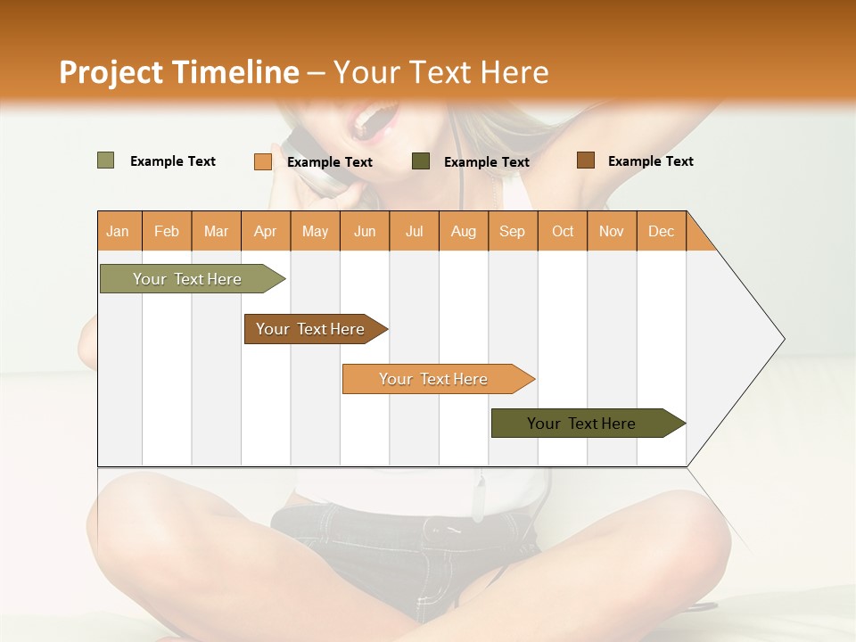 Young Enjoy Happy PowerPoint Template