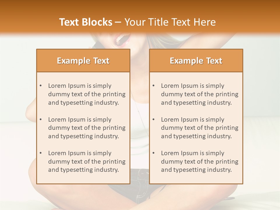 Young Enjoy Happy PowerPoint Template