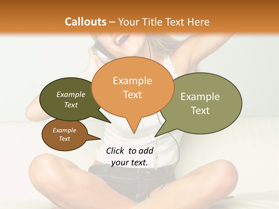 Young Enjoy Happy PowerPoint Template