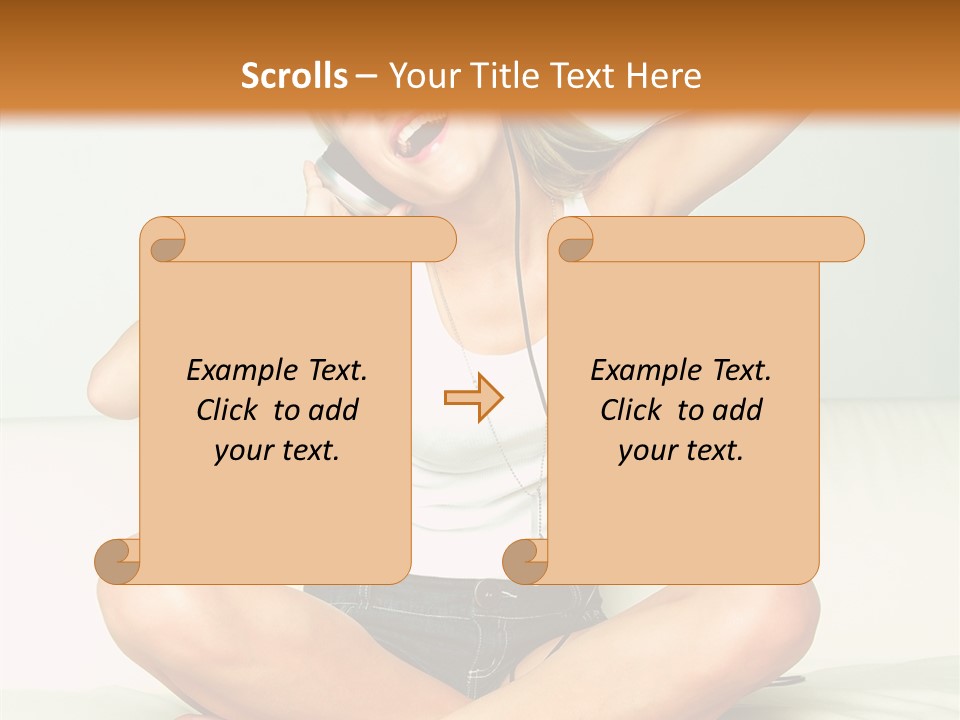 Young Enjoy Happy PowerPoint Template