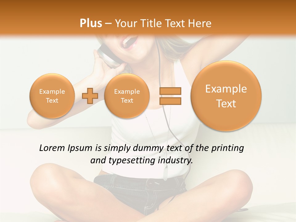 Young Enjoy Happy PowerPoint Template