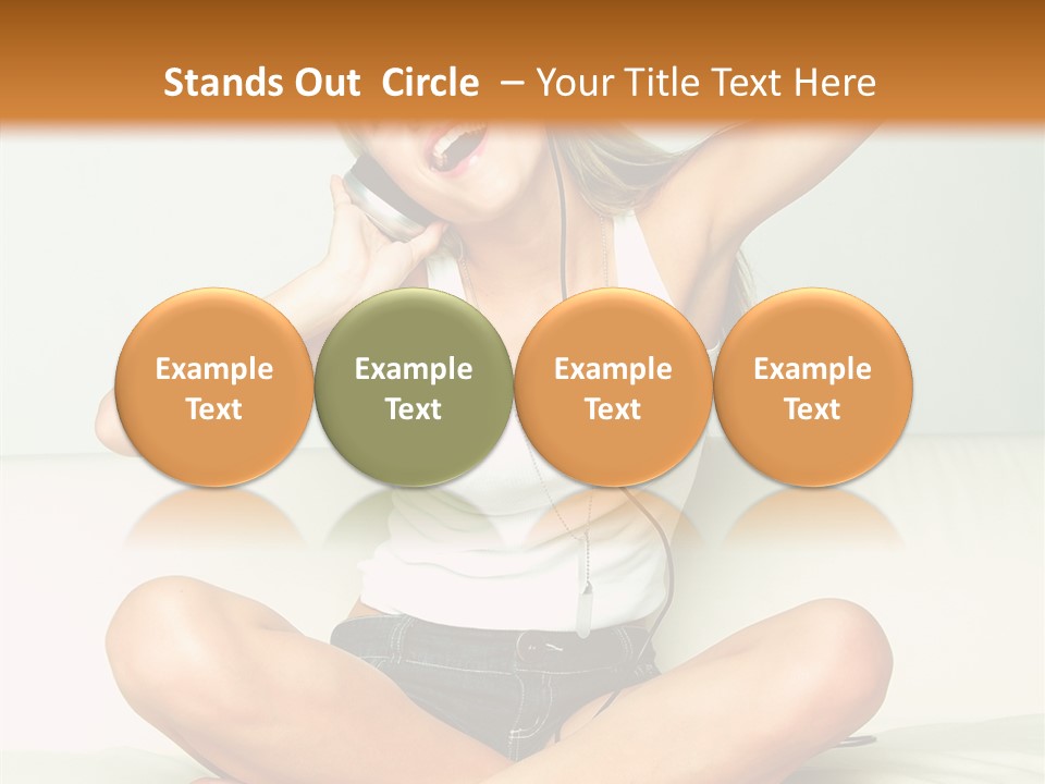 Young Enjoy Happy PowerPoint Template