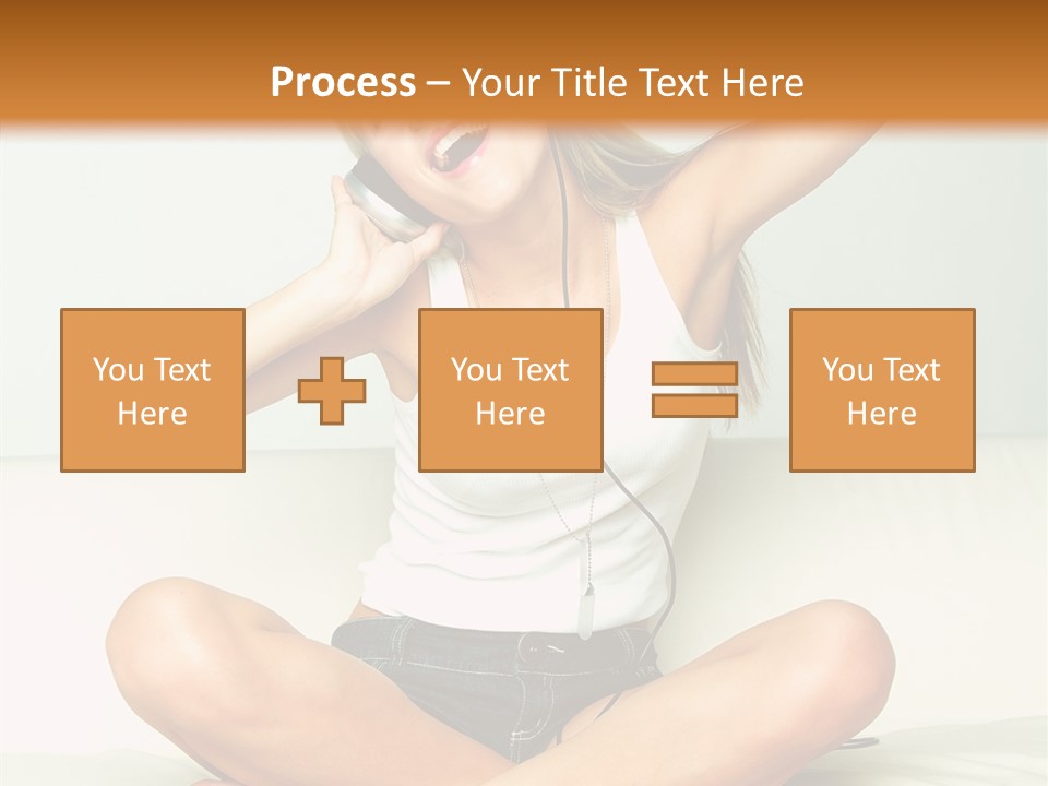 Young Enjoy Happy PowerPoint Template