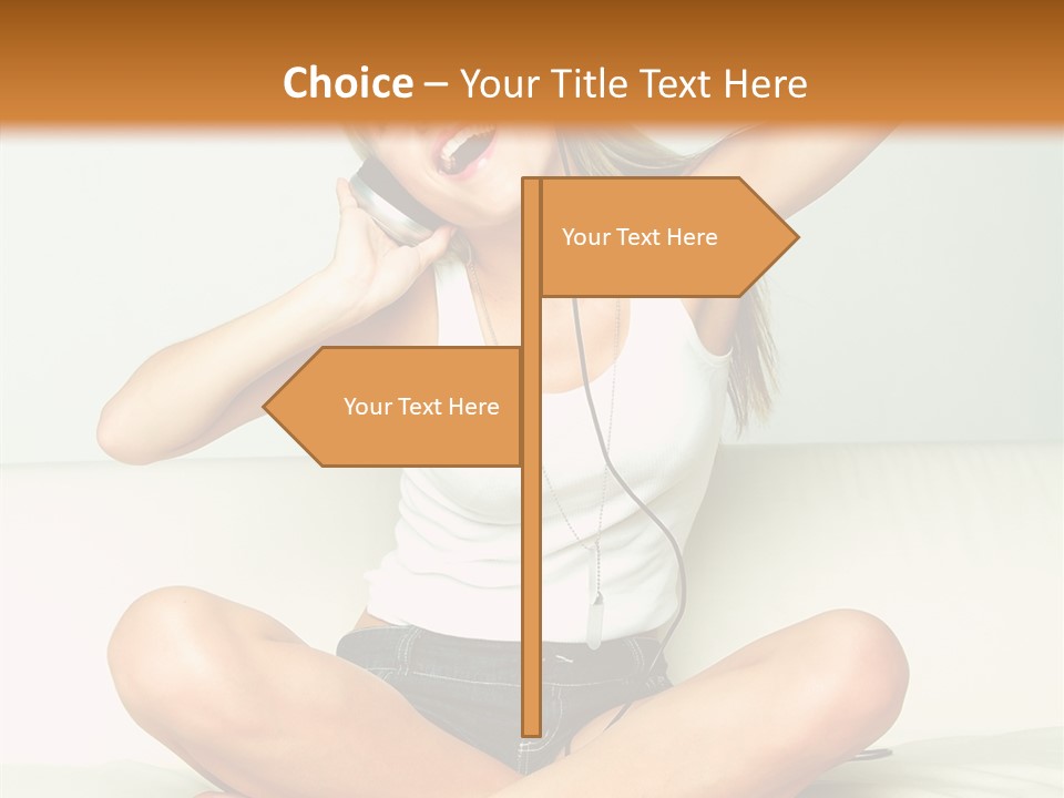 Young Enjoy Happy PowerPoint Template