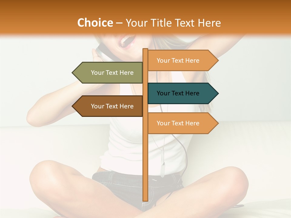 Young Enjoy Happy PowerPoint Template