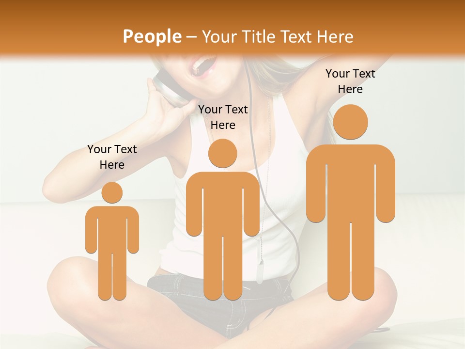 Young Enjoy Happy PowerPoint Template