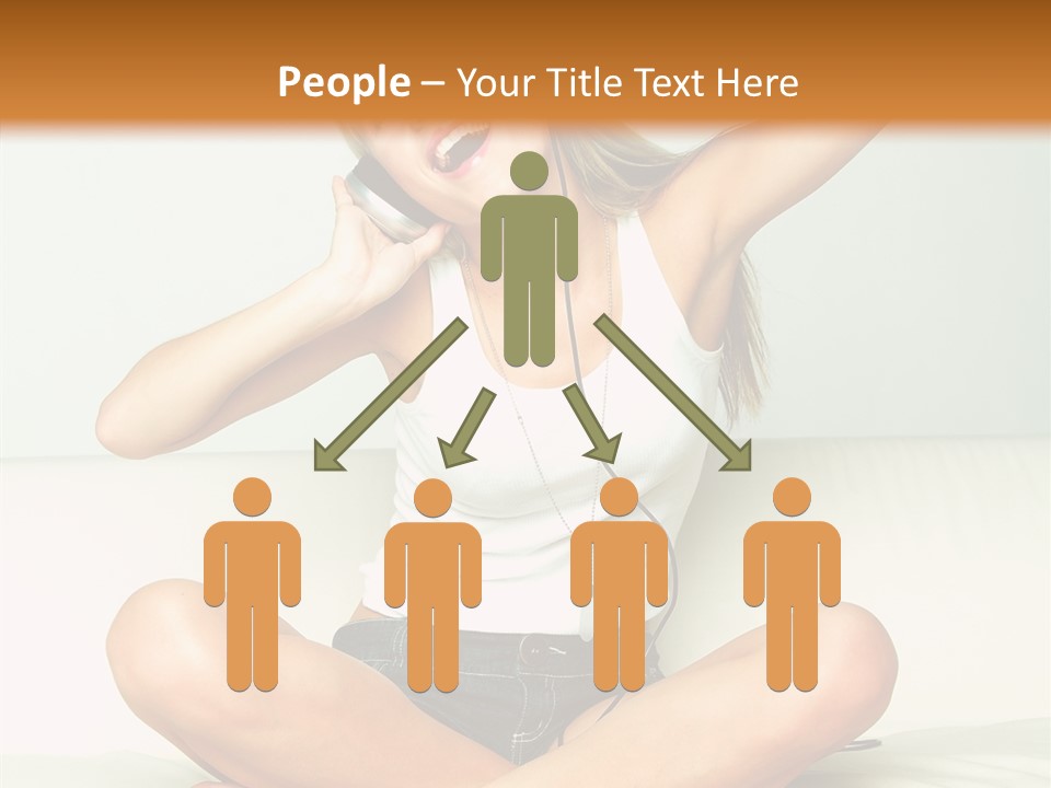 Young Enjoy Happy PowerPoint Template