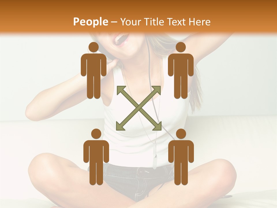 Young Enjoy Happy PowerPoint Template