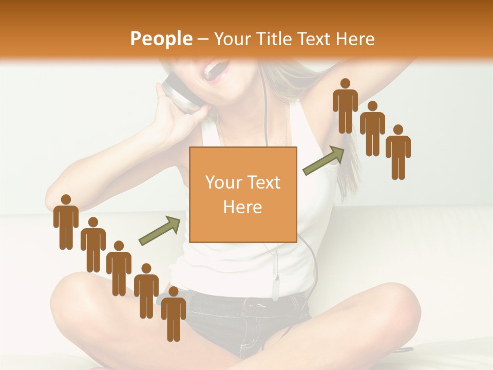 Young Enjoy Happy PowerPoint Template