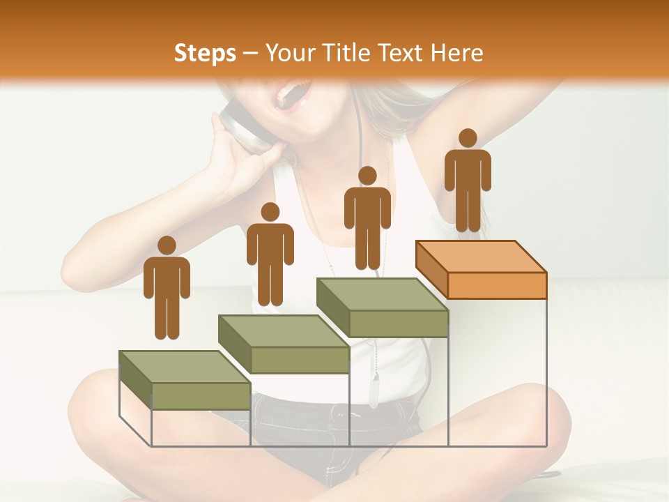 Young Enjoy Happy PowerPoint Template