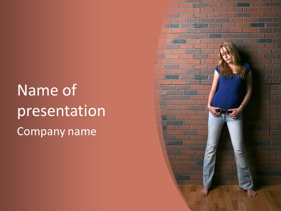 Depressed Wood Stand PowerPoint Template