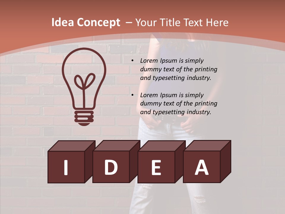 Depressed Wood Stand PowerPoint Template