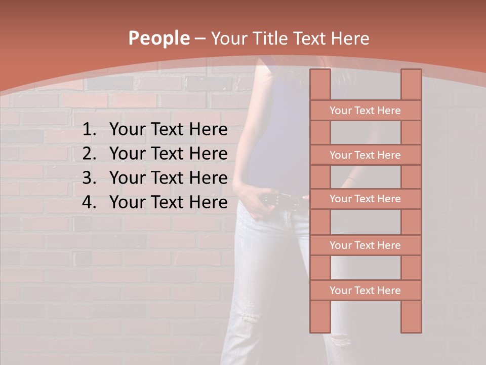Depressed Wood Stand PowerPoint Template