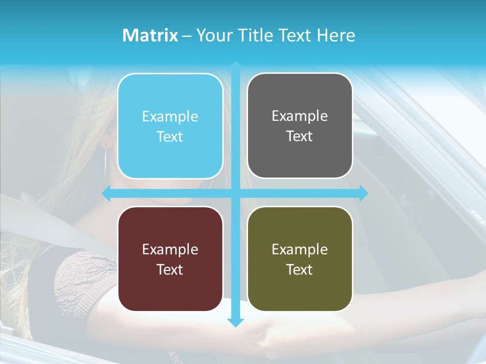 Vehicle Auto Brunette PowerPoint Template