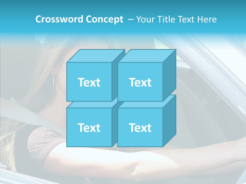 Vehicle Auto Brunette PowerPoint Template