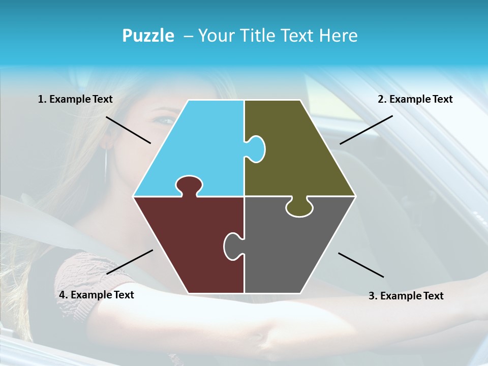 Vehicle Auto Brunette PowerPoint Template