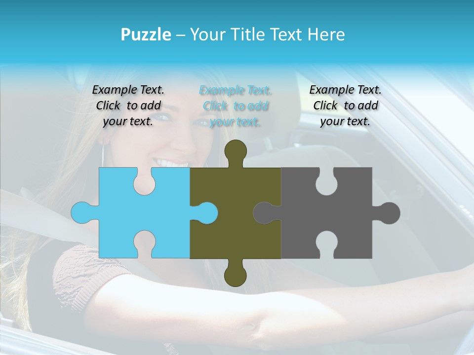 Vehicle Auto Brunette PowerPoint Template