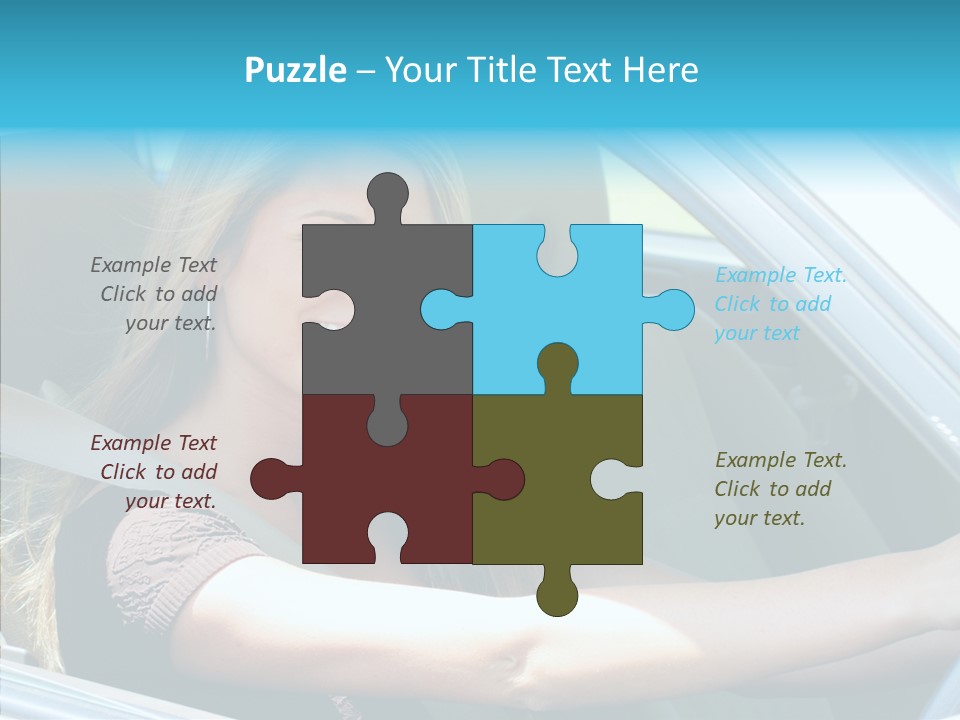 Vehicle Auto Brunette PowerPoint Template