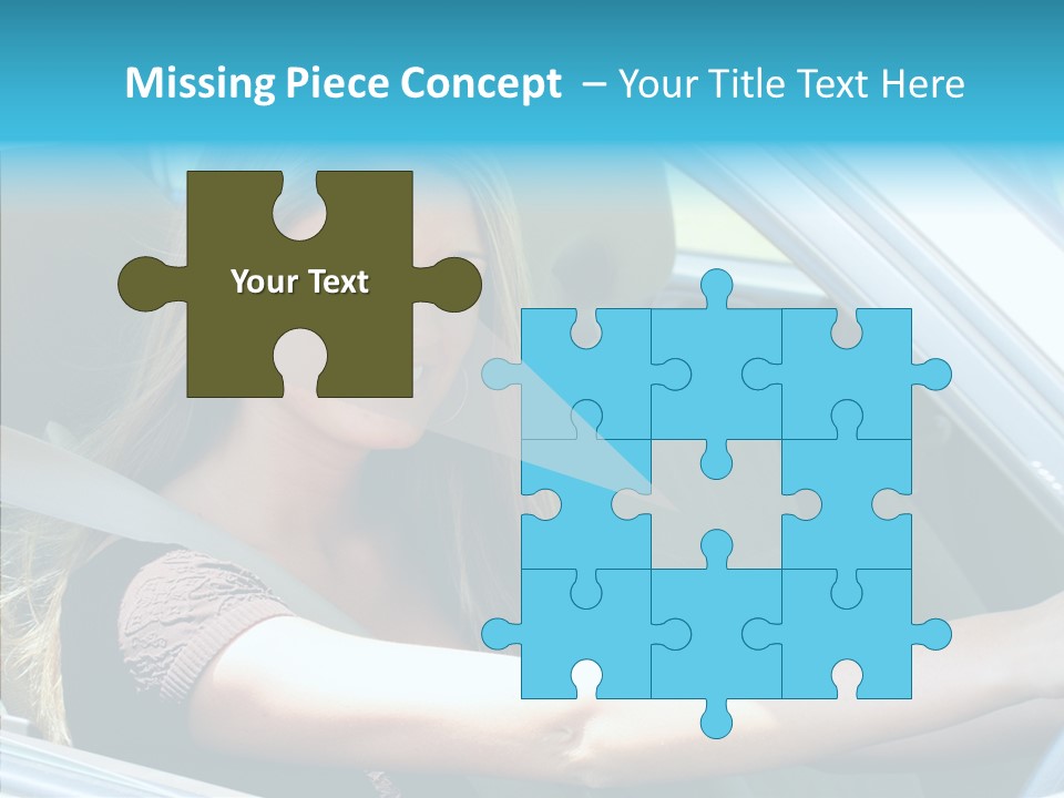 Vehicle Auto Brunette PowerPoint Template