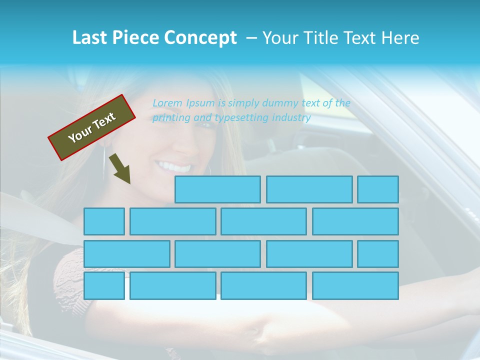 Vehicle Auto Brunette PowerPoint Template