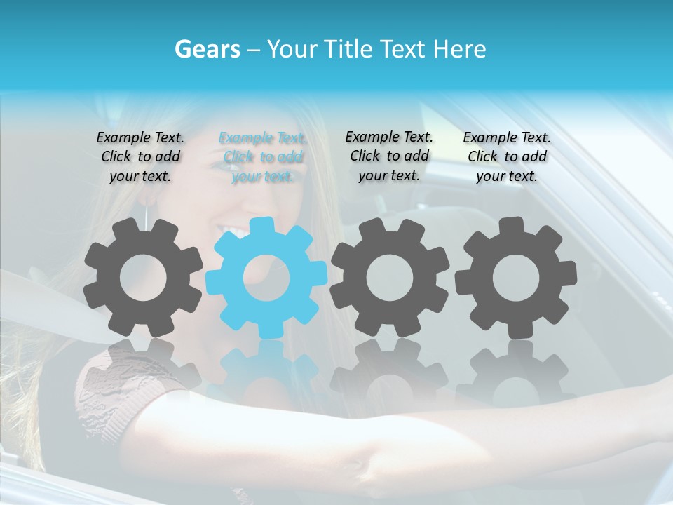 Vehicle Auto Brunette PowerPoint Template