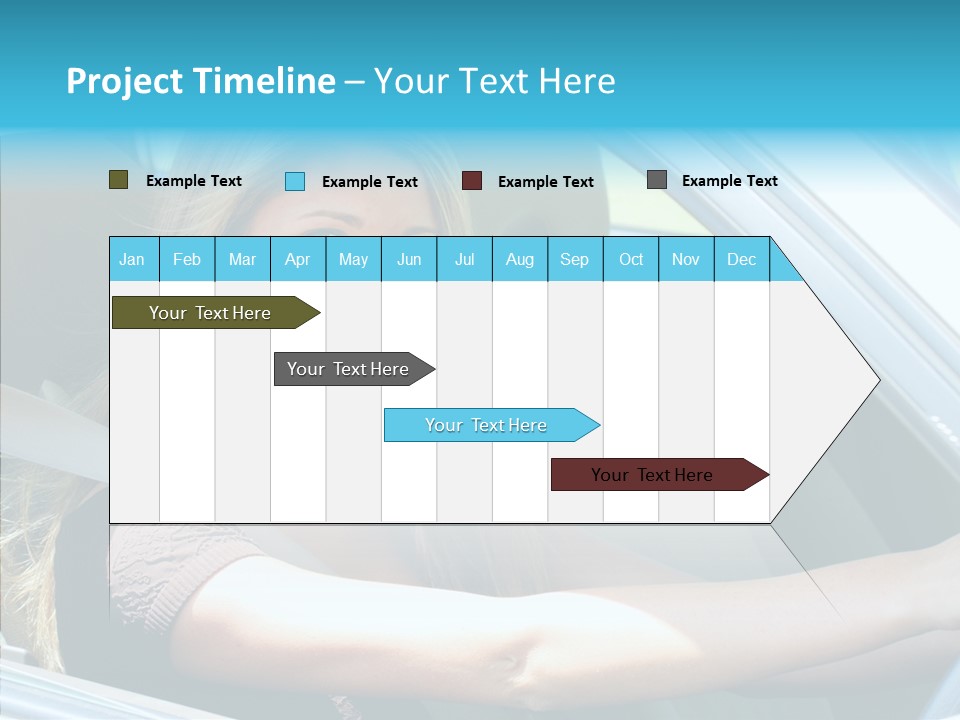 Vehicle Auto Brunette PowerPoint Template