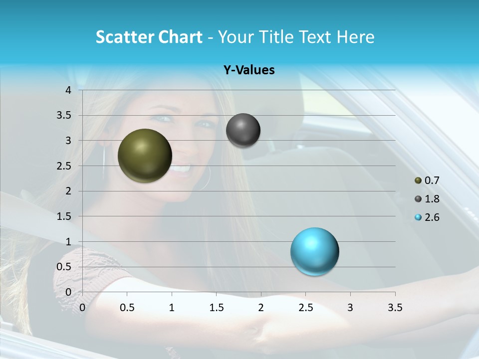 Vehicle Auto Brunette PowerPoint Template