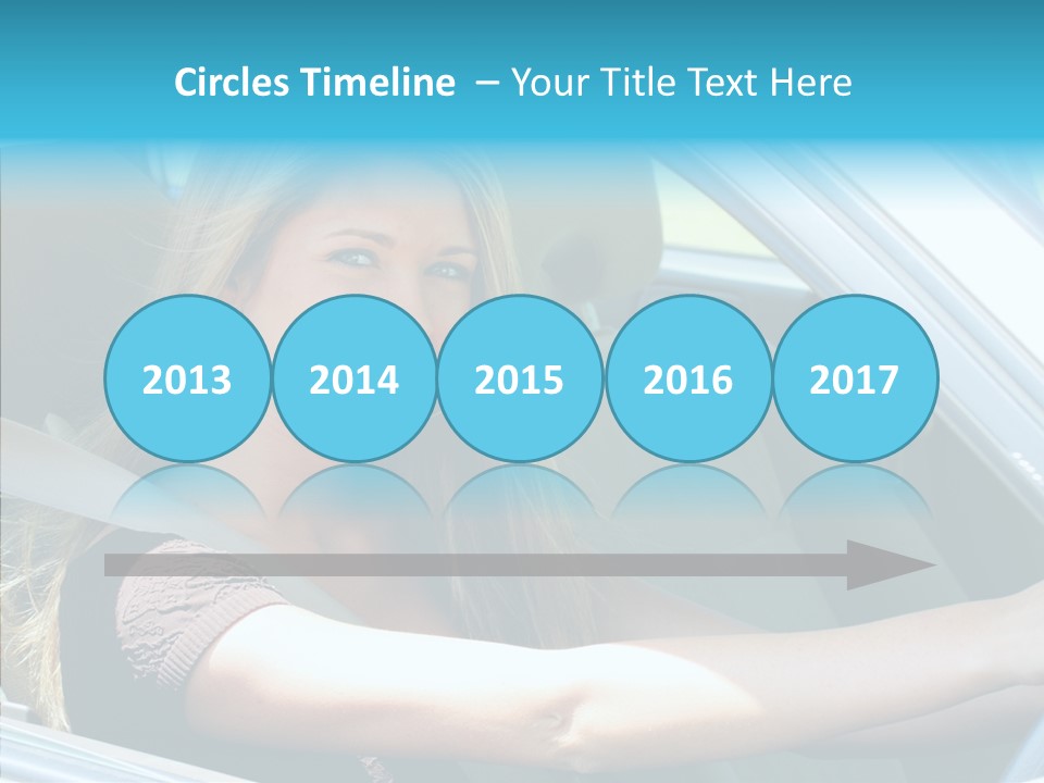 Vehicle Auto Brunette PowerPoint Template