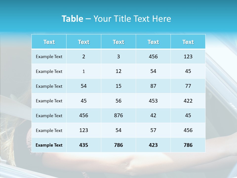 Vehicle Auto Brunette PowerPoint Template