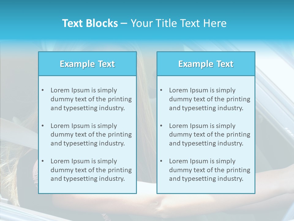 Vehicle Auto Brunette PowerPoint Template