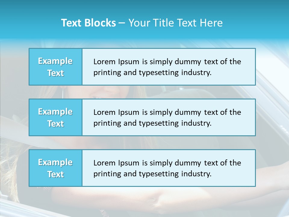 Vehicle Auto Brunette PowerPoint Template