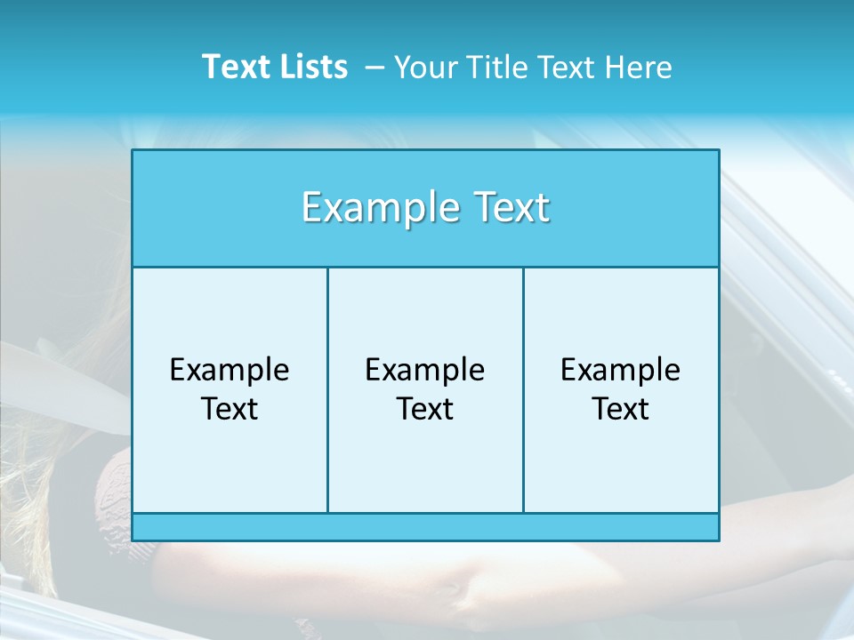 Vehicle Auto Brunette PowerPoint Template