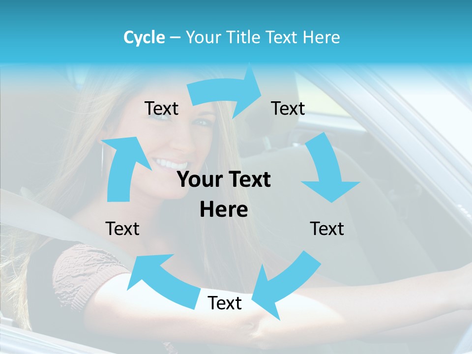 Vehicle Auto Brunette PowerPoint Template