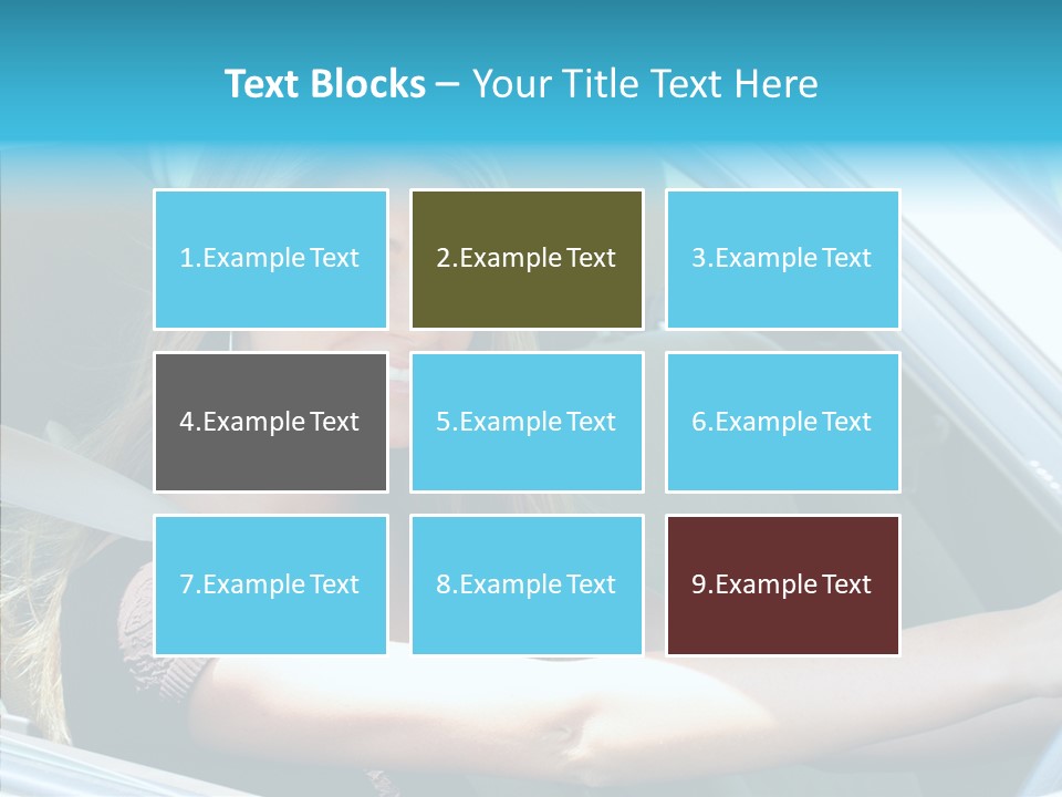 Vehicle Auto Brunette PowerPoint Template