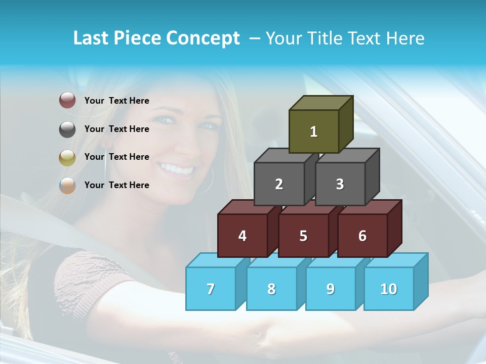 Vehicle Auto Brunette PowerPoint Template