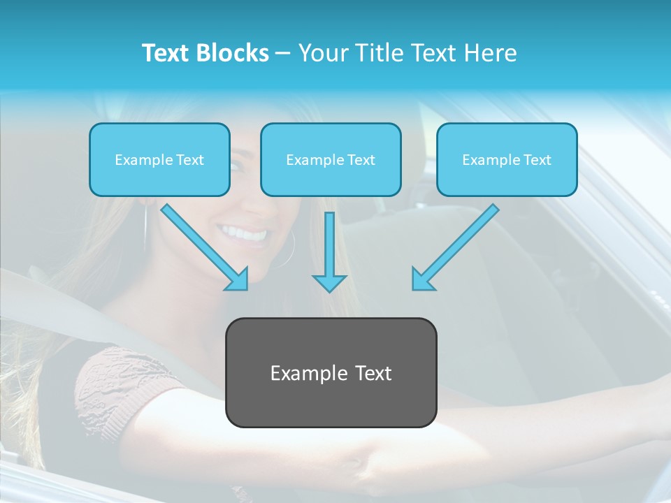 Vehicle Auto Brunette PowerPoint Template