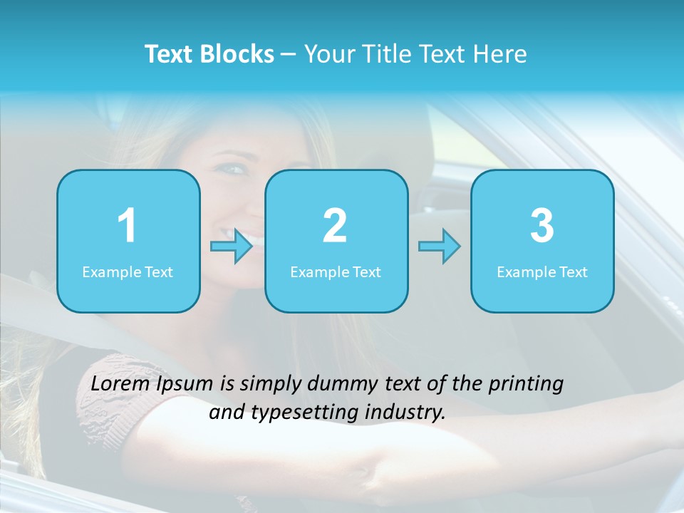 Vehicle Auto Brunette PowerPoint Template