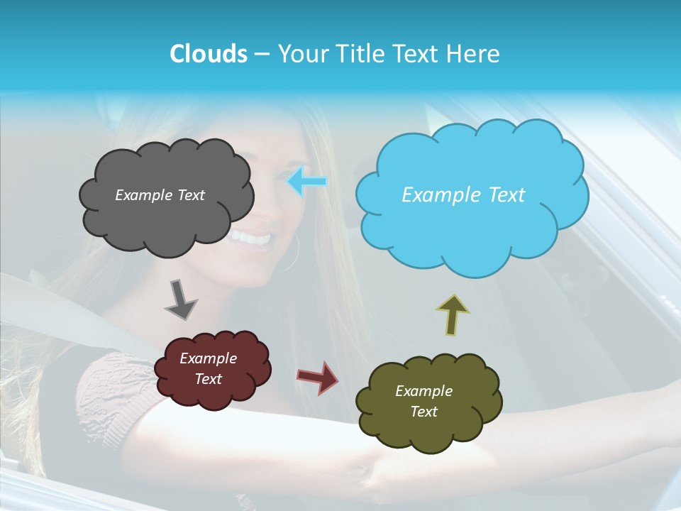 Vehicle Auto Brunette PowerPoint Template