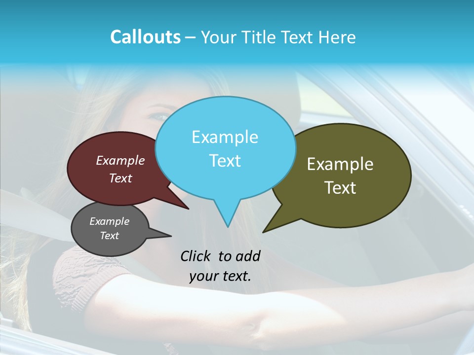 Vehicle Auto Brunette PowerPoint Template