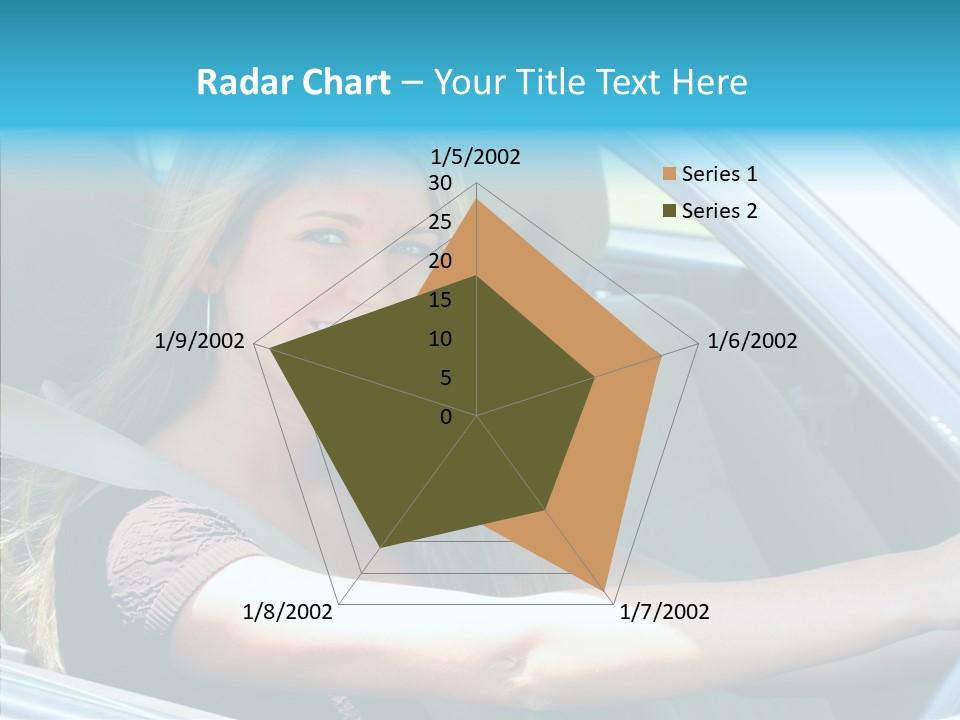 Vehicle Auto Brunette PowerPoint Template