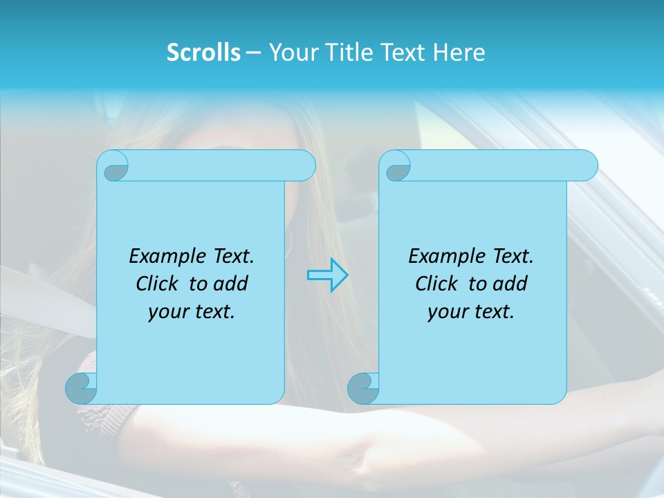 Vehicle Auto Brunette PowerPoint Template