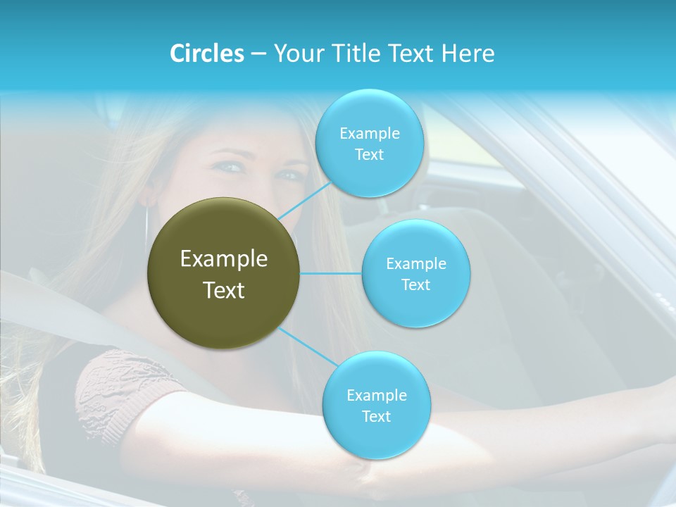 Vehicle Auto Brunette PowerPoint Template