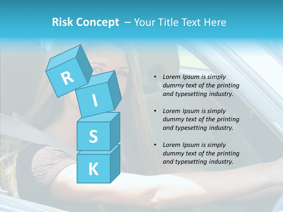 Vehicle Auto Brunette PowerPoint Template