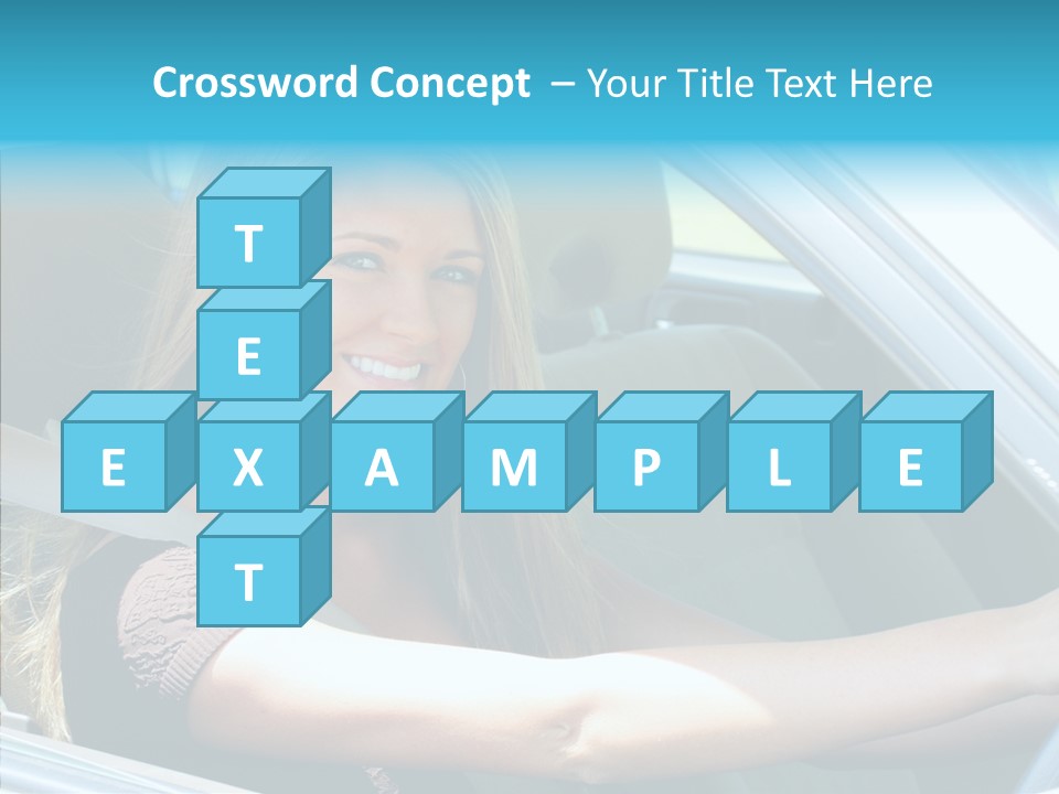 Vehicle Auto Brunette PowerPoint Template