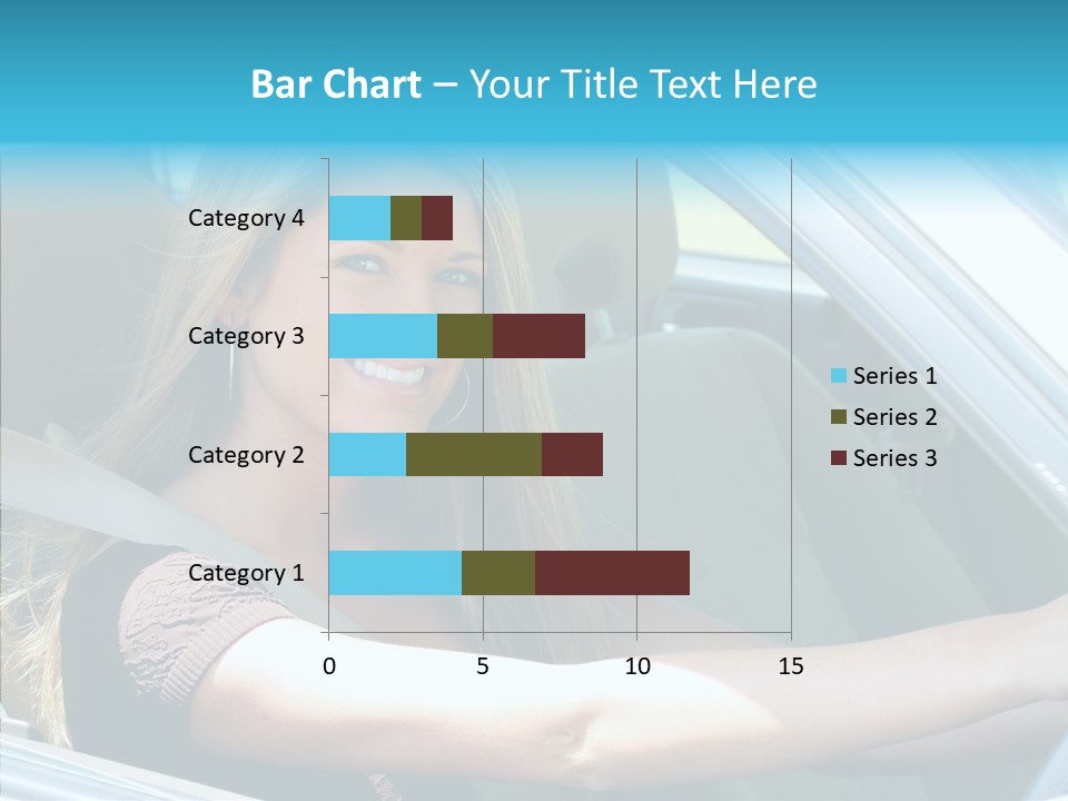 Vehicle Auto Brunette PowerPoint Template
