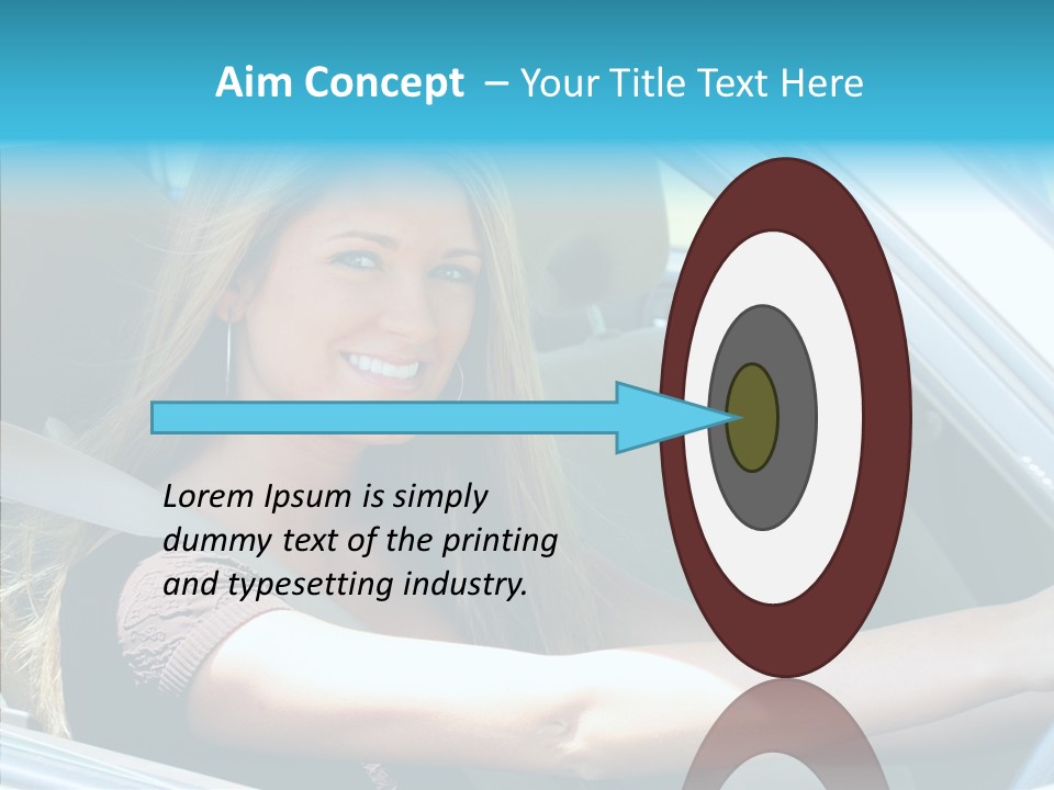 Vehicle Auto Brunette PowerPoint Template